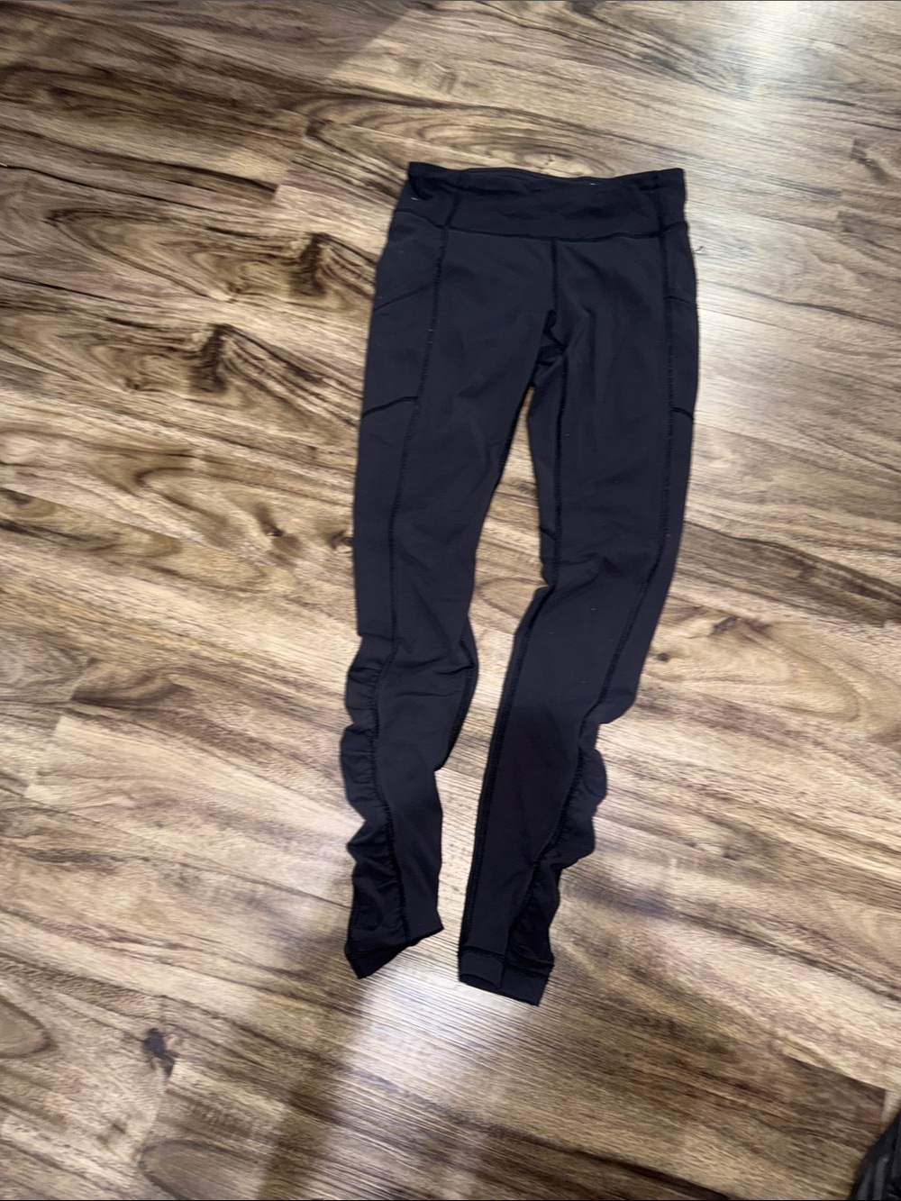 lululemon athletica Black Ruffle-Hem Performance Leggings